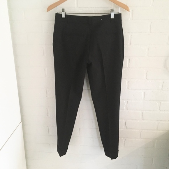 Club Monaco Women’s Trousers Ankle Pants Darted Pockets Tropical Wool Black 00 - Picture 8 of 13
